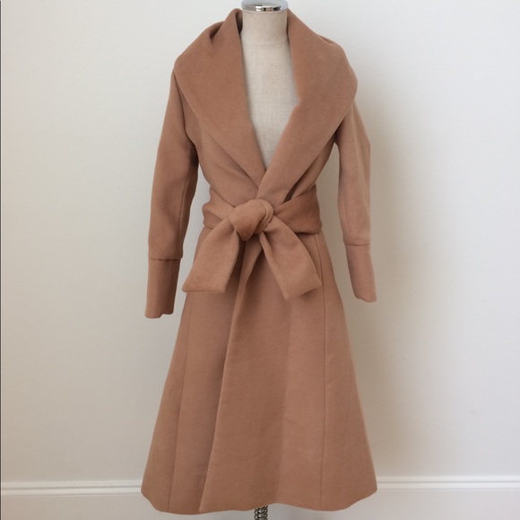 camel colored wrap coat